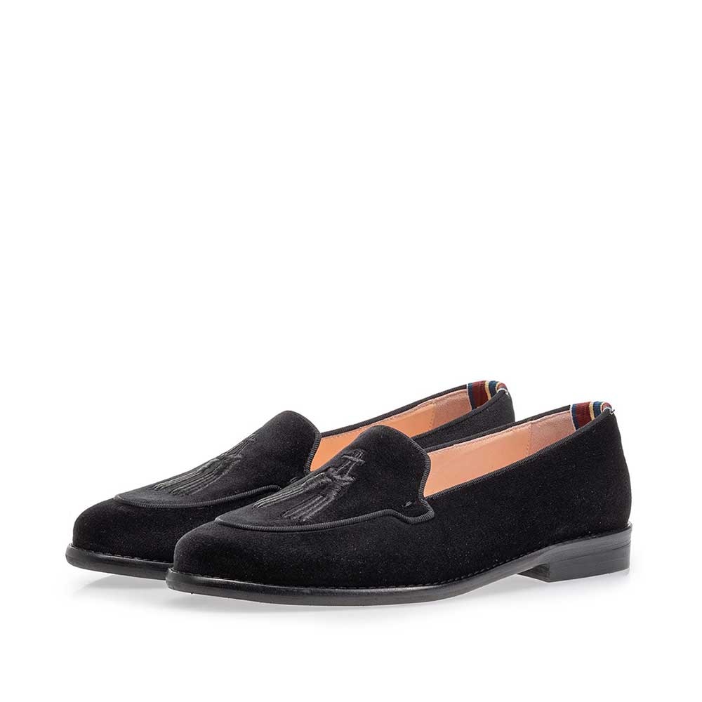 85426/01 - Loafer black textile 85426/01 - Loafer black textile