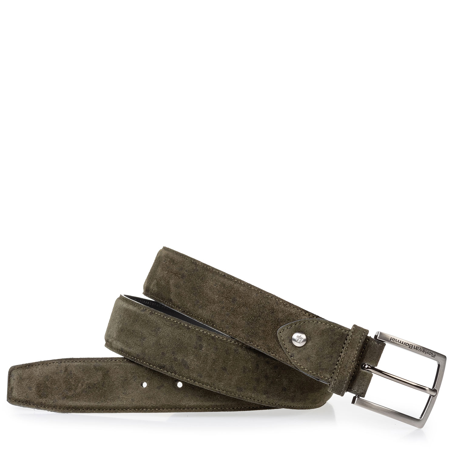 75202/95 - Suede leather belt green black 75202/95 - Suede leather belt green black