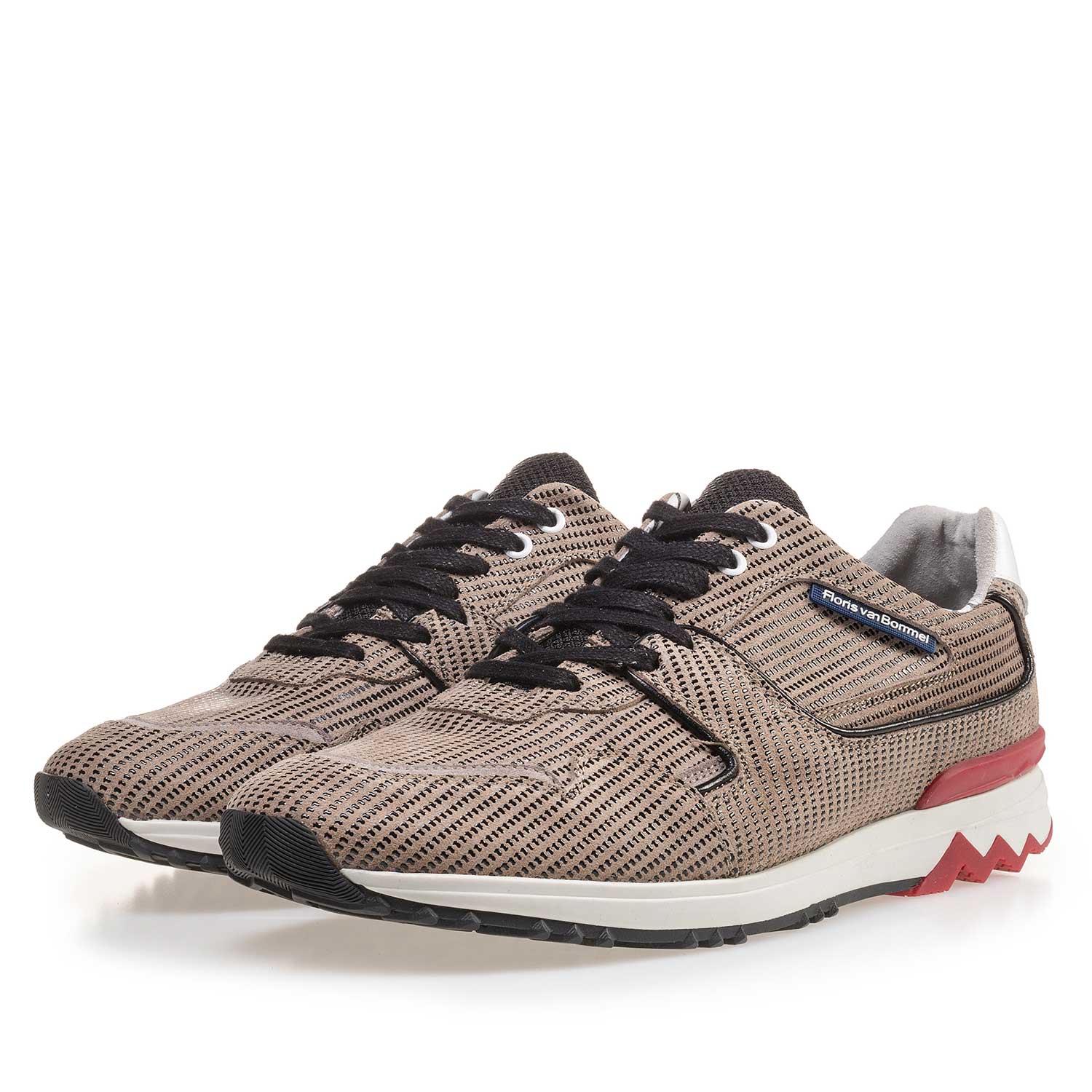 16220/04 - Sand-coloured, patterned leather sneaker 16220/04 - Sand-coloured, patterned leather sneaker