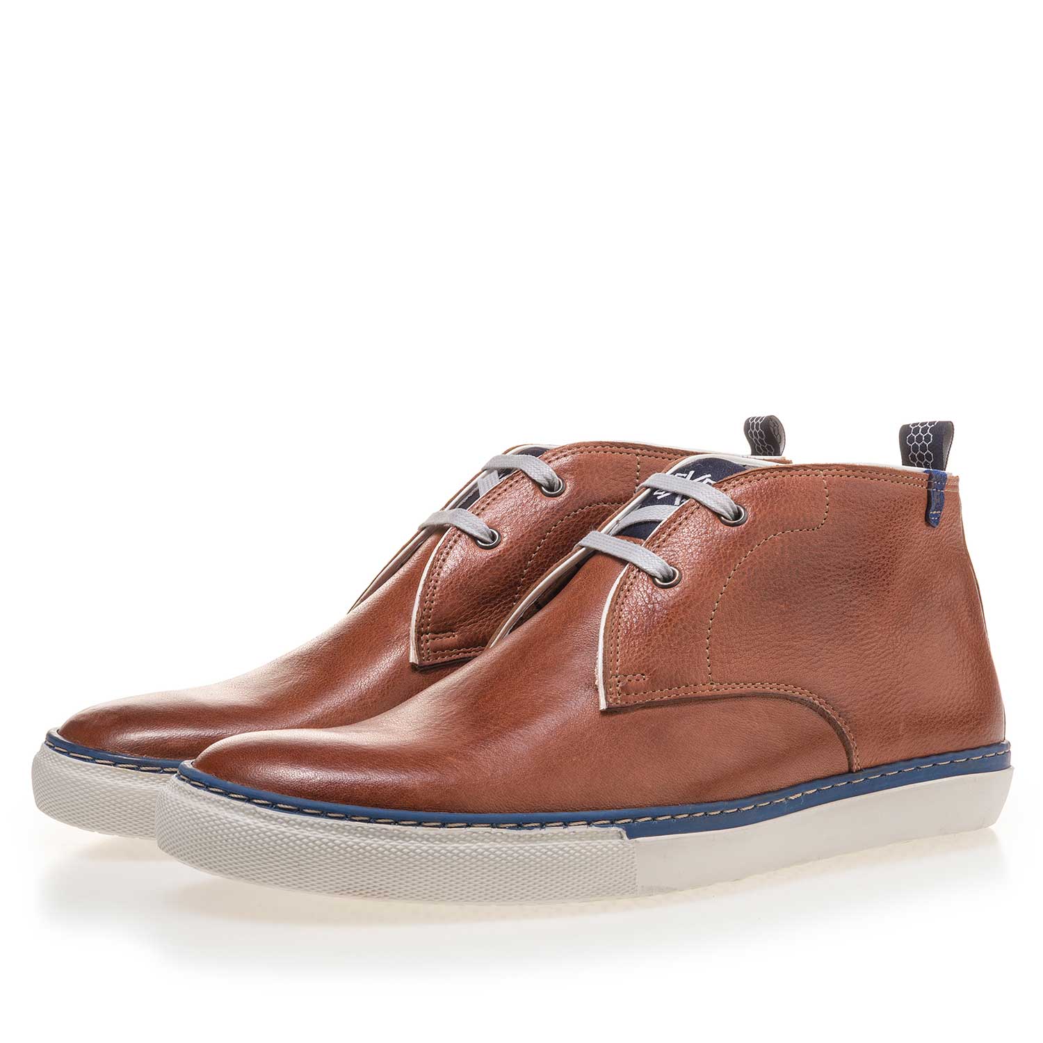 10024/01 - Cognac-coloured calf's leather lace boot 10024/01 - Cognac-coloured calf's leather lace boot