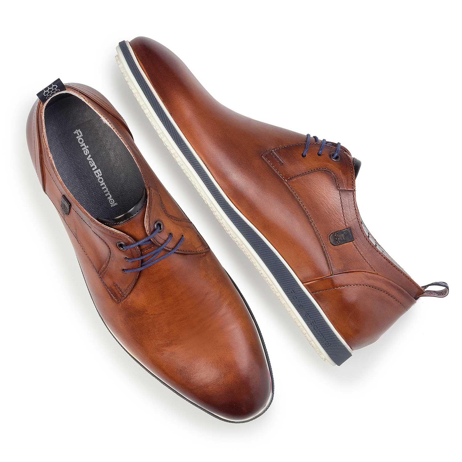 14076/03 - Cognac-coloured leather lace shoe 14076/03 - Cognac-coloured leather lace shoe