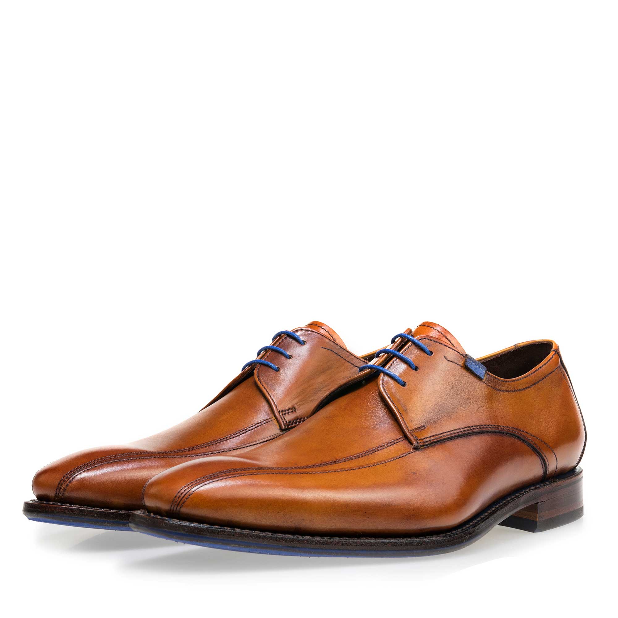 14470/00 - Cognac-coloured calf's leather lace shoe 14470/00 - Cognac-coloured calf's leather lace shoe