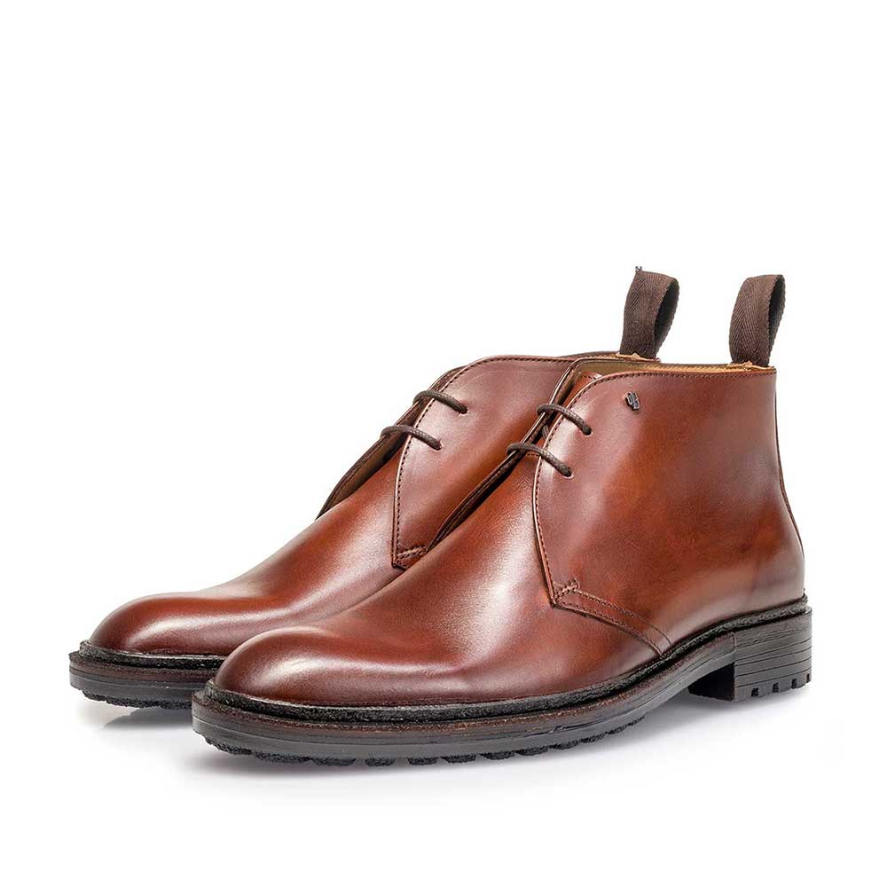 10354/06 - Cognac-coloured calf leather lace boot 10354/06 - Cognac-coloured calf leather lace boot