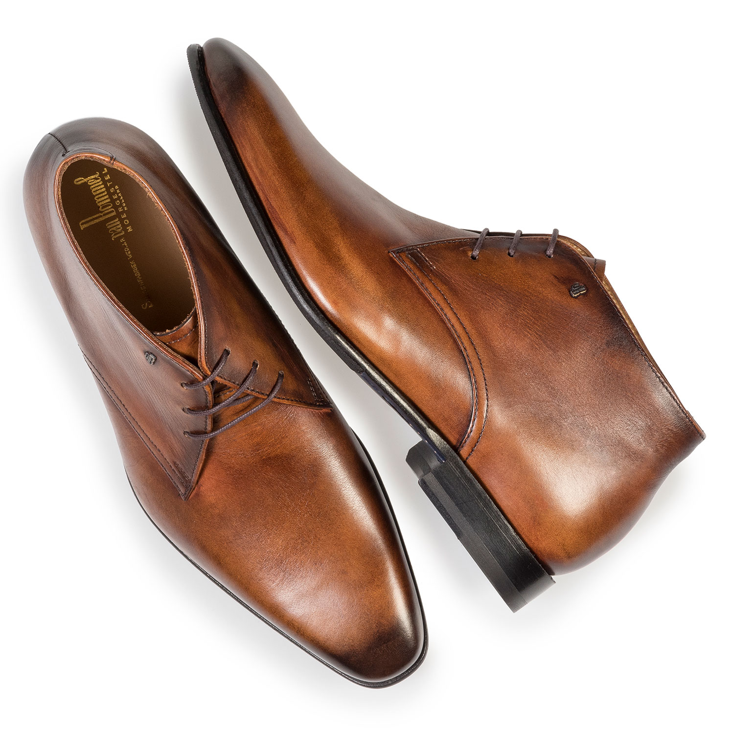 10595/10 - Cognac-coloured calf leather lace shoe 10595/10 - Cognac-coloured calf leather lace shoe