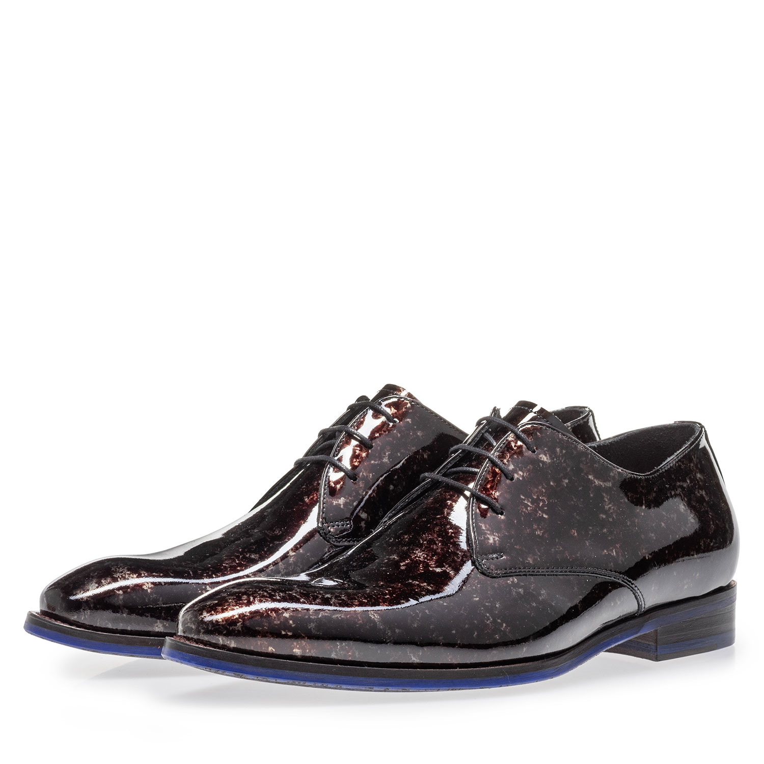 18224/04 - Lace shoe grey patent leather 18224/04 - Lace shoe grey patent leather