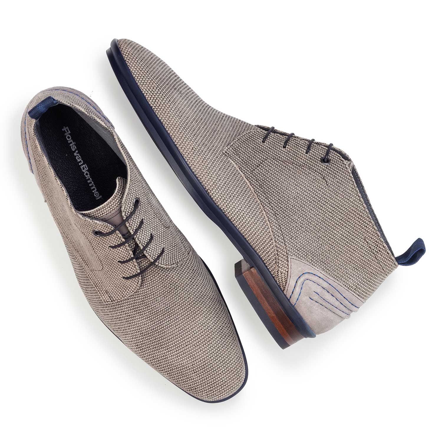 10960/08 - Sand-coloured suede leather lace boot 10960/08 - Sand-coloured suede leather lace boot