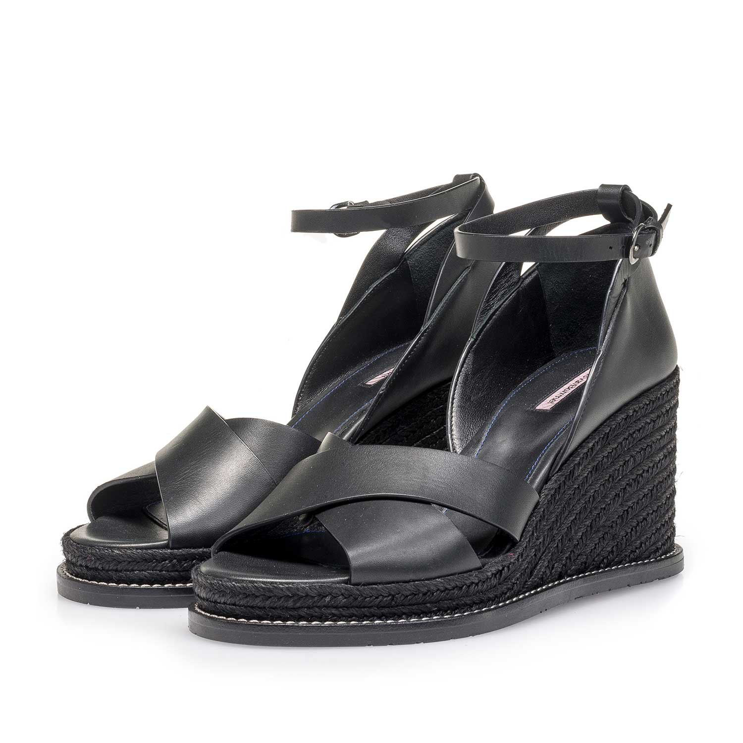 85915/04 - Black wedge-heel sandal 85915/04 - Black wedge-heel sandal