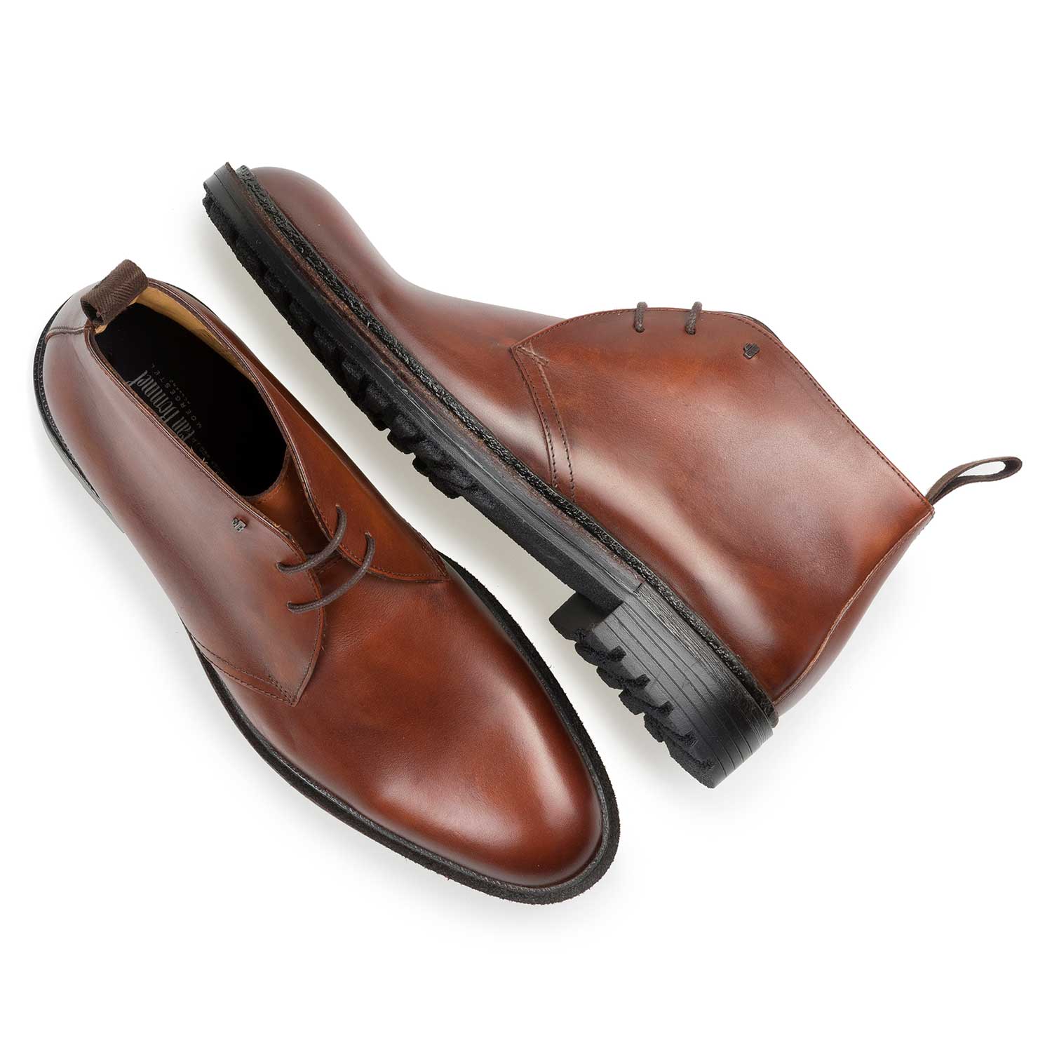 10354/06 - Cognac-coloured calf leather lace boot 10354/06 - Cognac-coloured calf leather lace boot