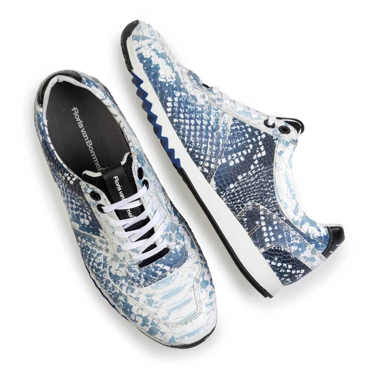 16227/14 - Dark blue sneaker with snake print 16227/14 - Dark blue sneaker with snake print