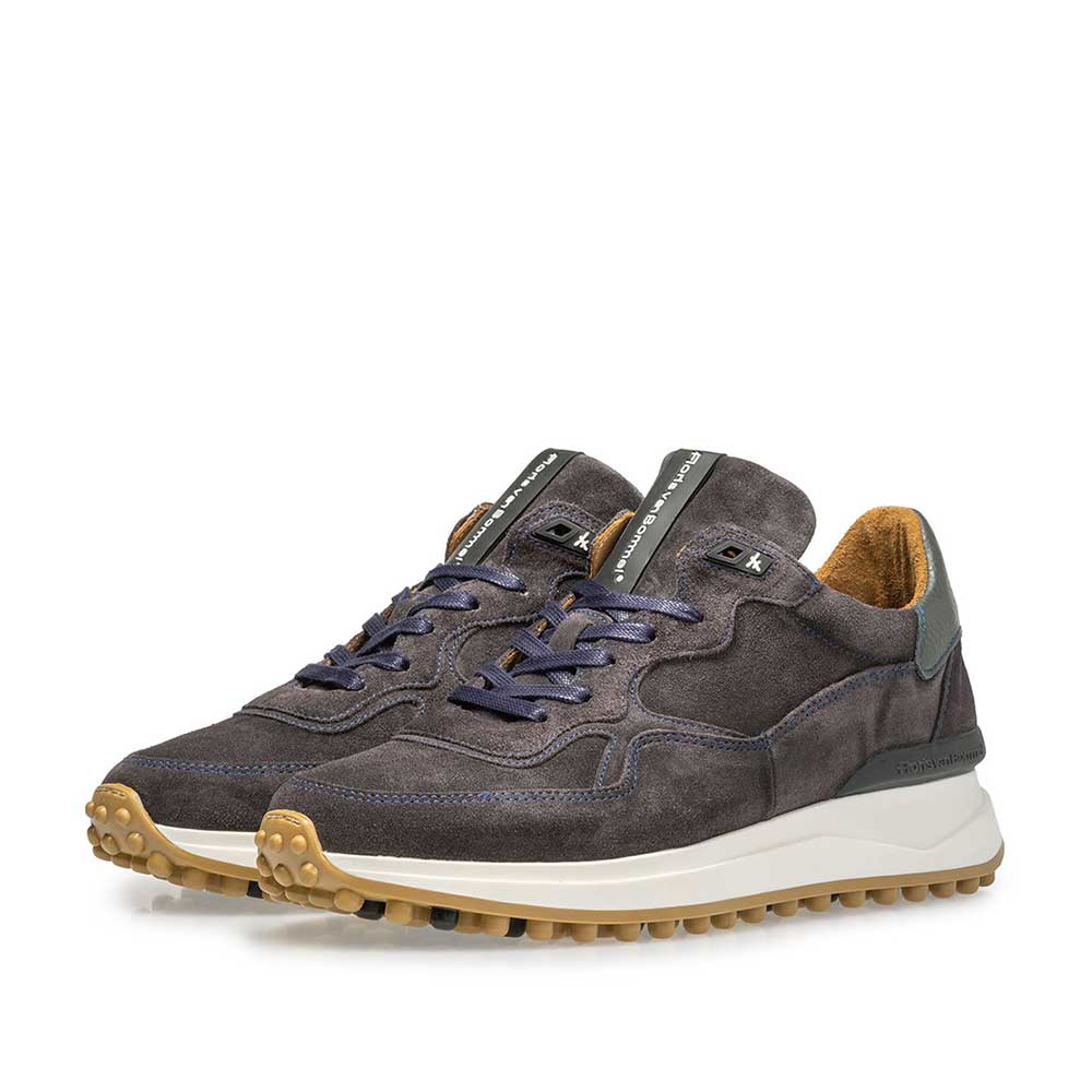 16301/23 - Dark grey suede leather sneaker 16301/23 - Dark grey suede leather sneaker
