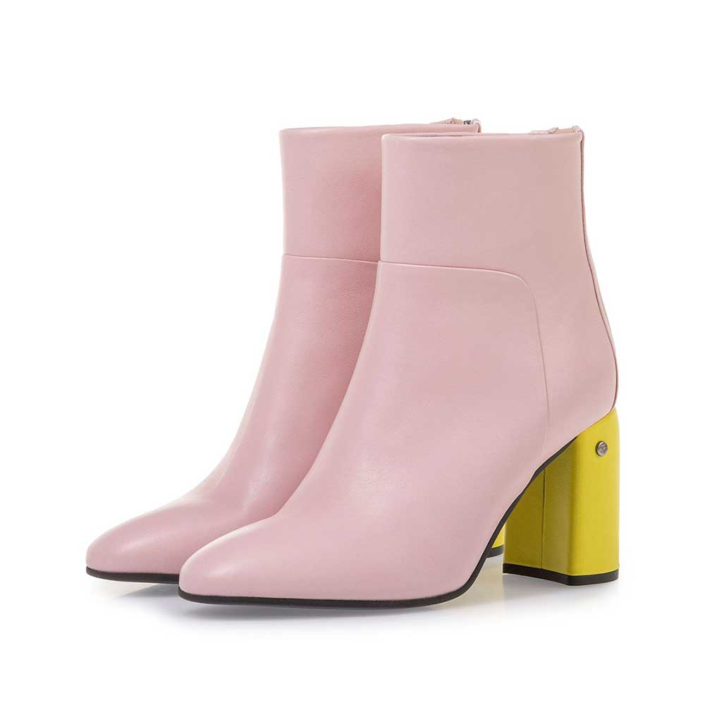 light pink ankle boots