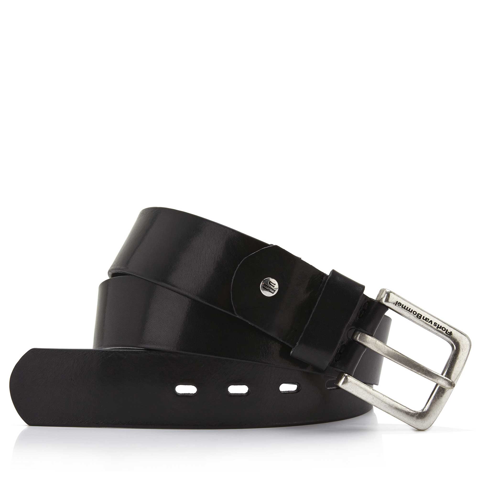 75045/01 - Floris van Bommel black leather men's belt 75045/01 - Floris van Bommel black leather men's belt
