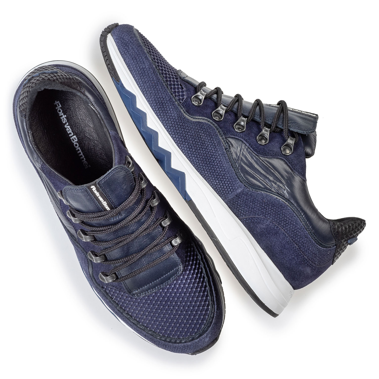 16393/18 - Sneaker with print dark blue 16393/18 - Sneaker with print dark blue