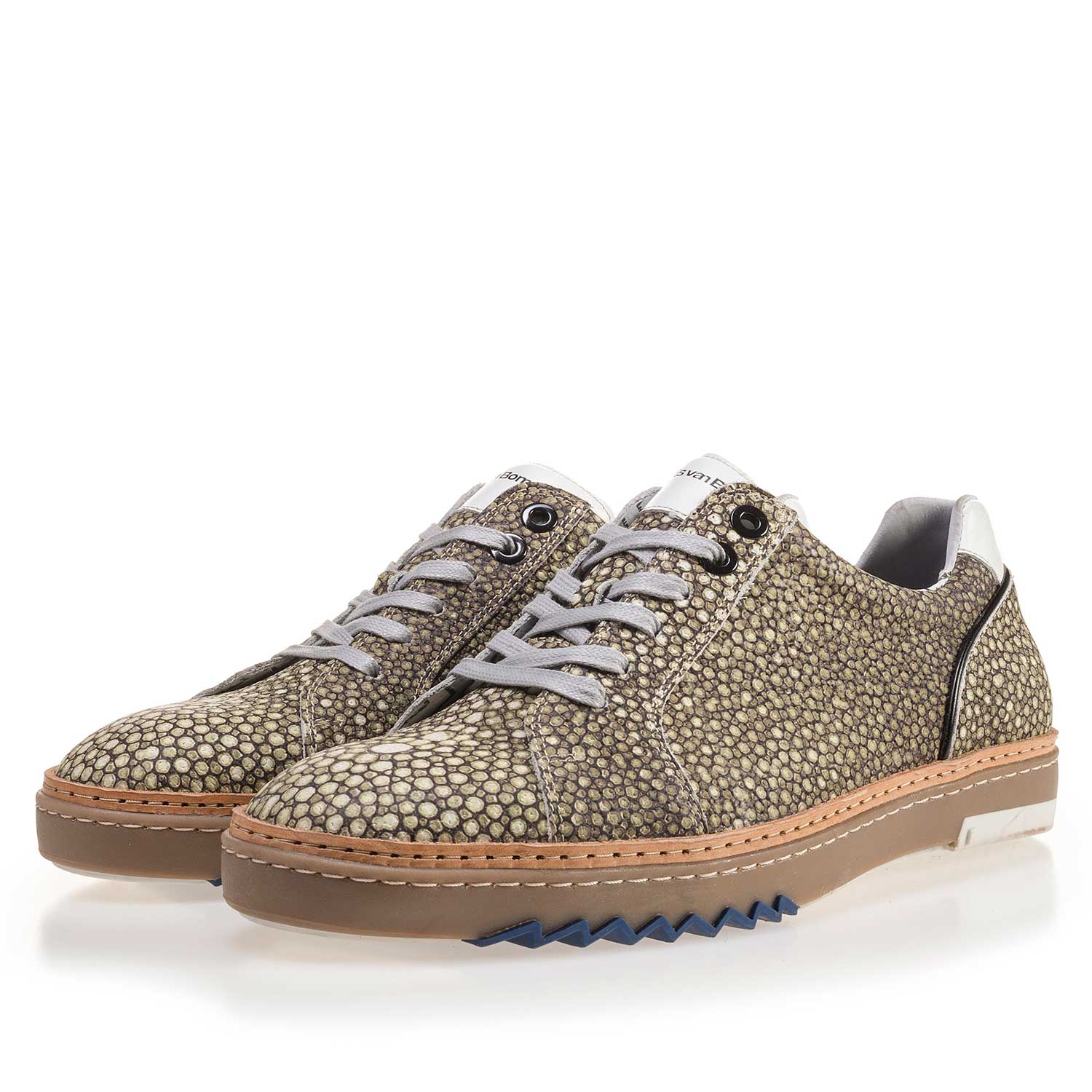 14057/01 - Green, patterned leather sneaker 14057/01 - Green, patterned leather sneaker