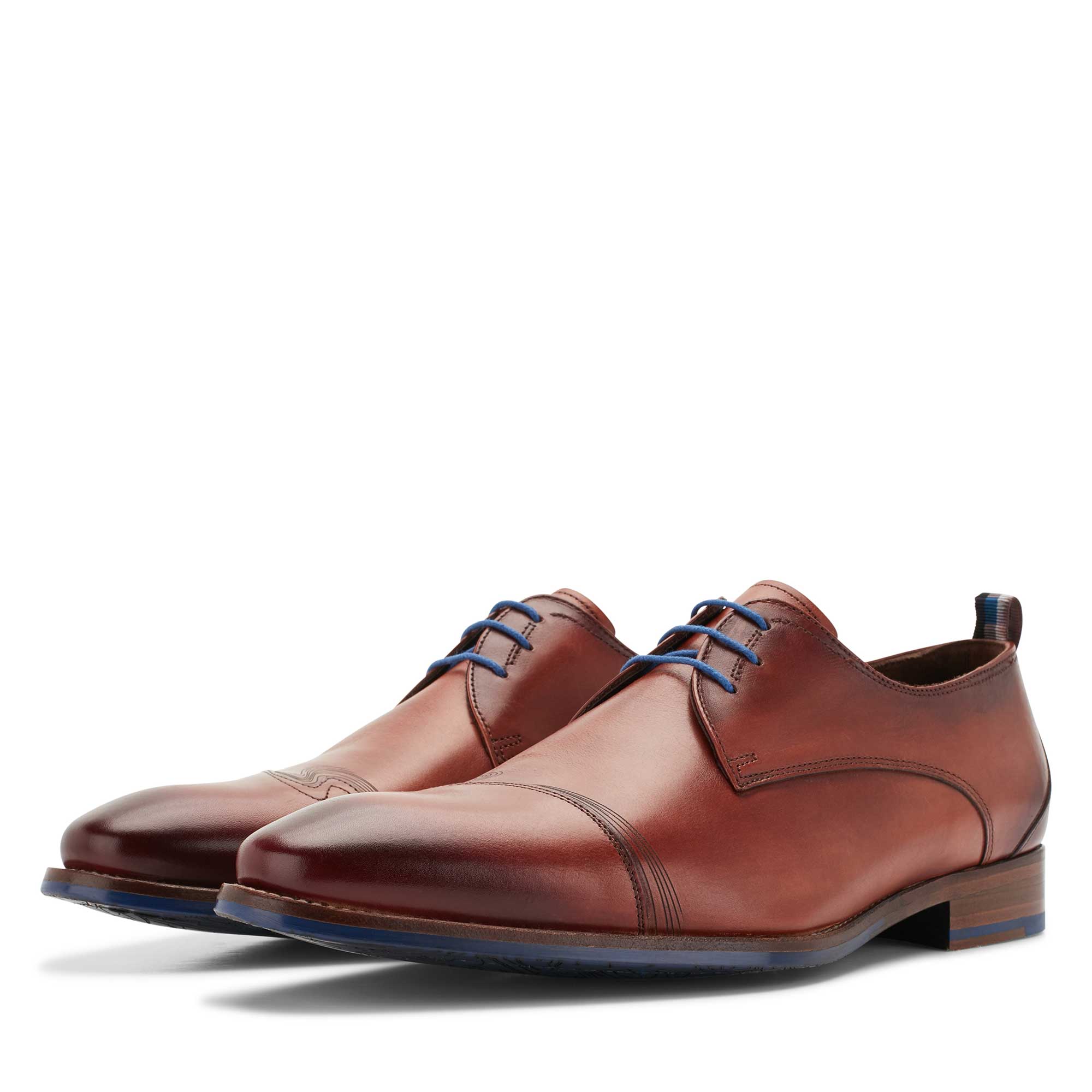 18006/00 - Floris van Bommel cognac-coloured men’s leather lace shoe 18006/00 - Floris van Bommel cognac-coloured men’s leather lace shoe