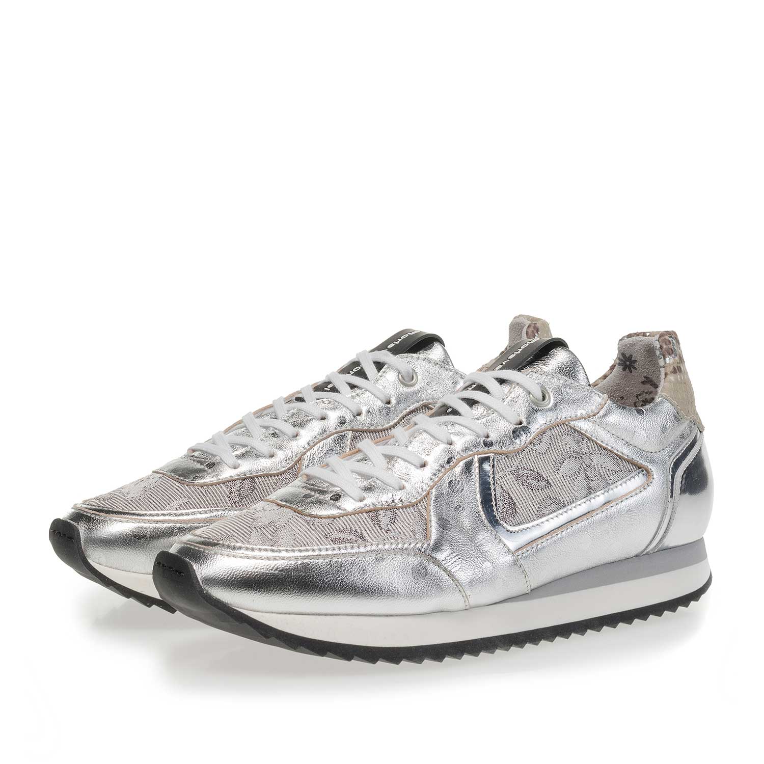 85232/01 - Silver-coloured leather sneaker 85232/01 - Silver-coloured leather sneaker