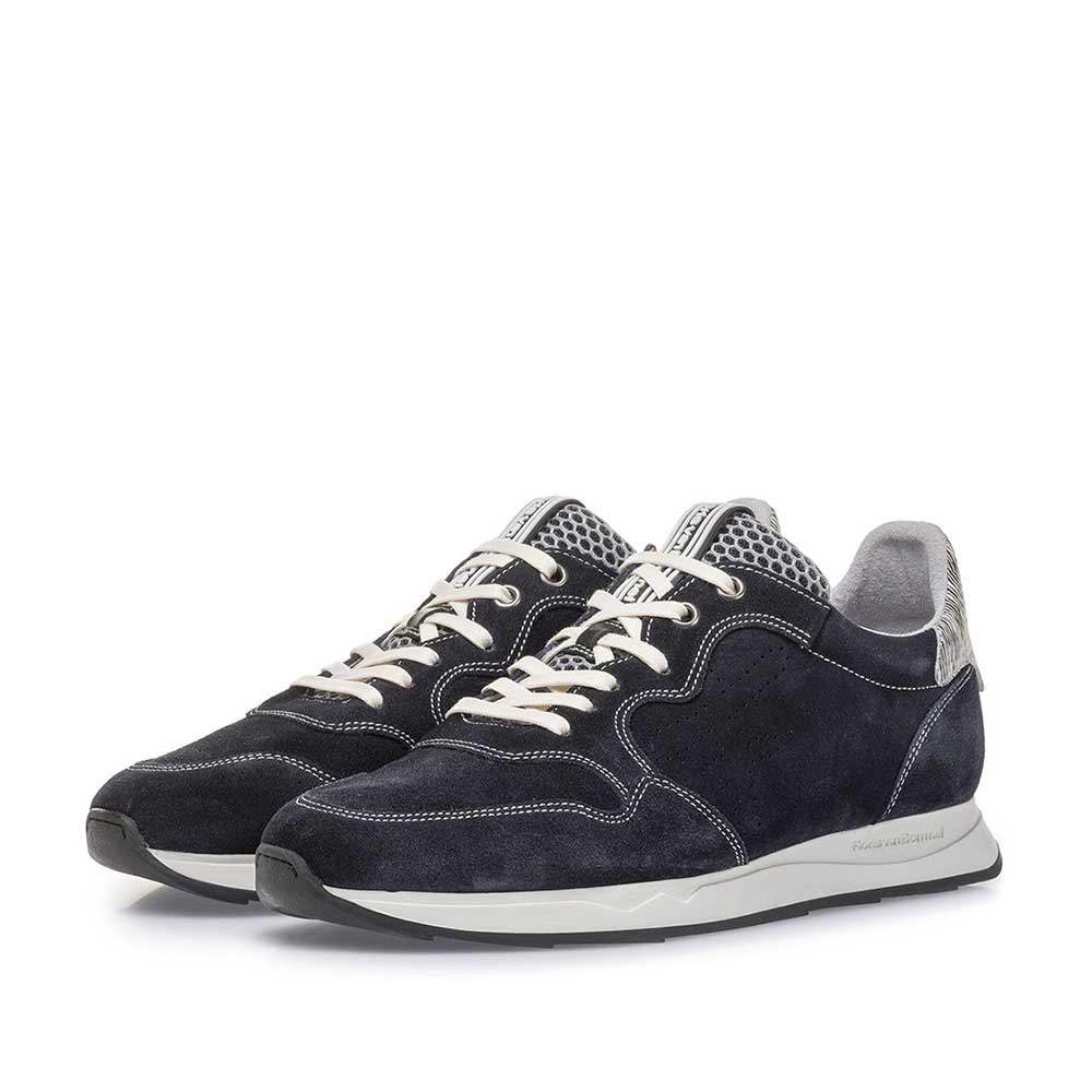 16446/01 - Blue suede leather sneaker 16446/01 - Blue suede leather sneaker