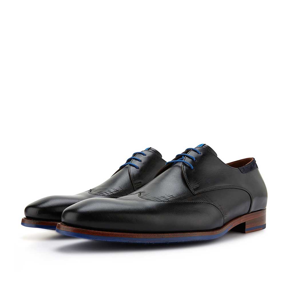14029/01 - Black lace shoe made of calf's leather 14029/01 - Black lace shoe made of calf's leather