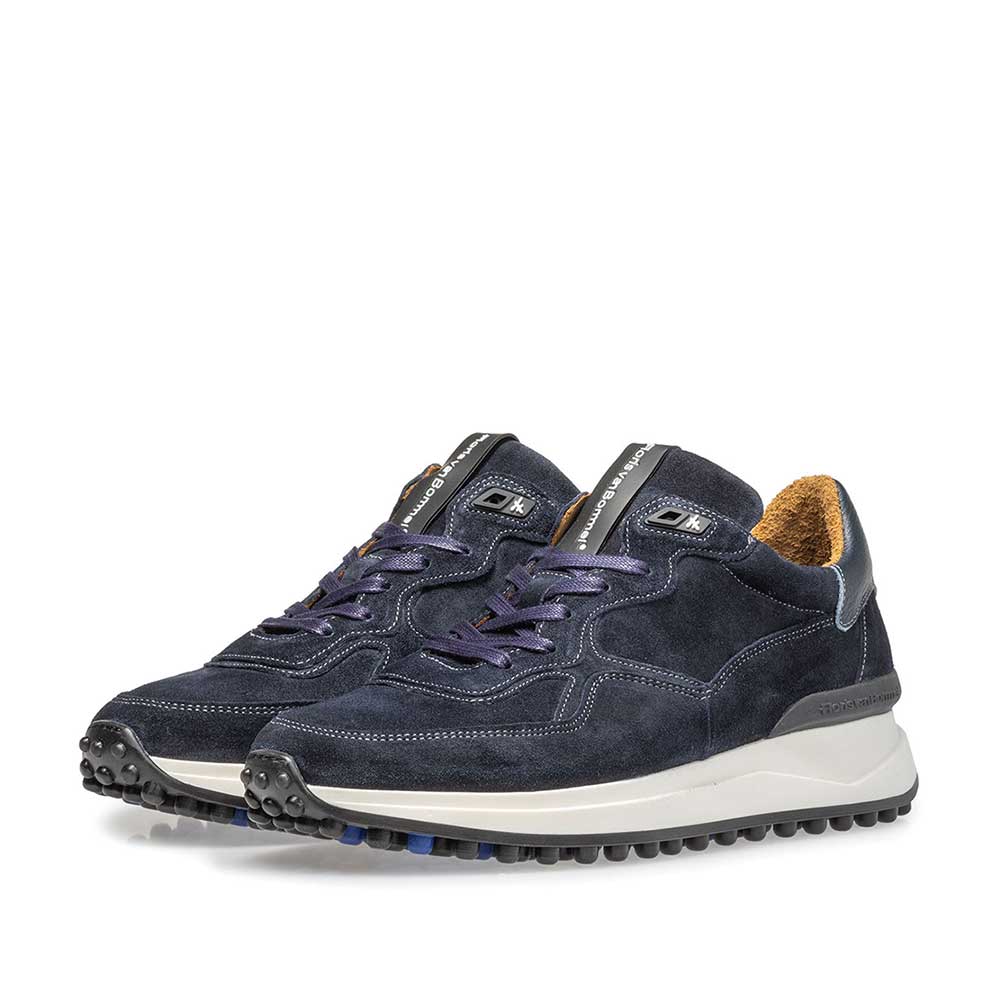 16301/22 - Blue suede leather sneaker 16301/22 - Blue suede leather sneaker