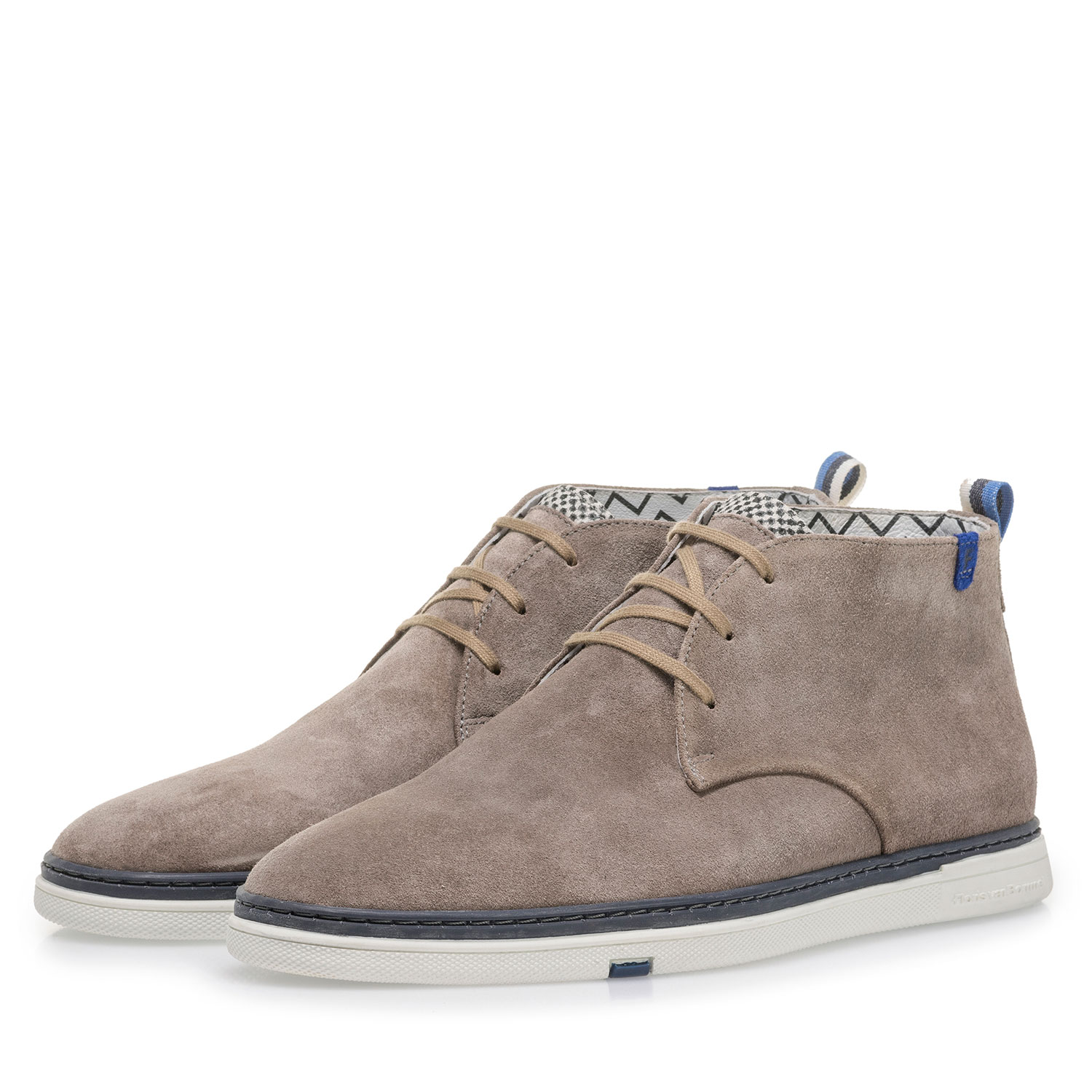 10502/08 - Taupe-coloured suede leather lace boot 10502/08 - Taupe-coloured suede leather lace boot