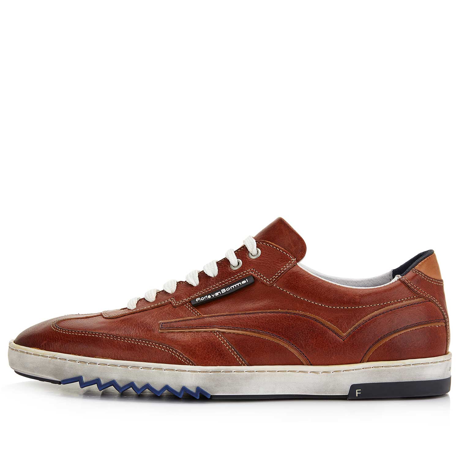 16074/02 - Cognac-coloured leather sneaker 16074/02 - Cognac-coloured leather sneaker