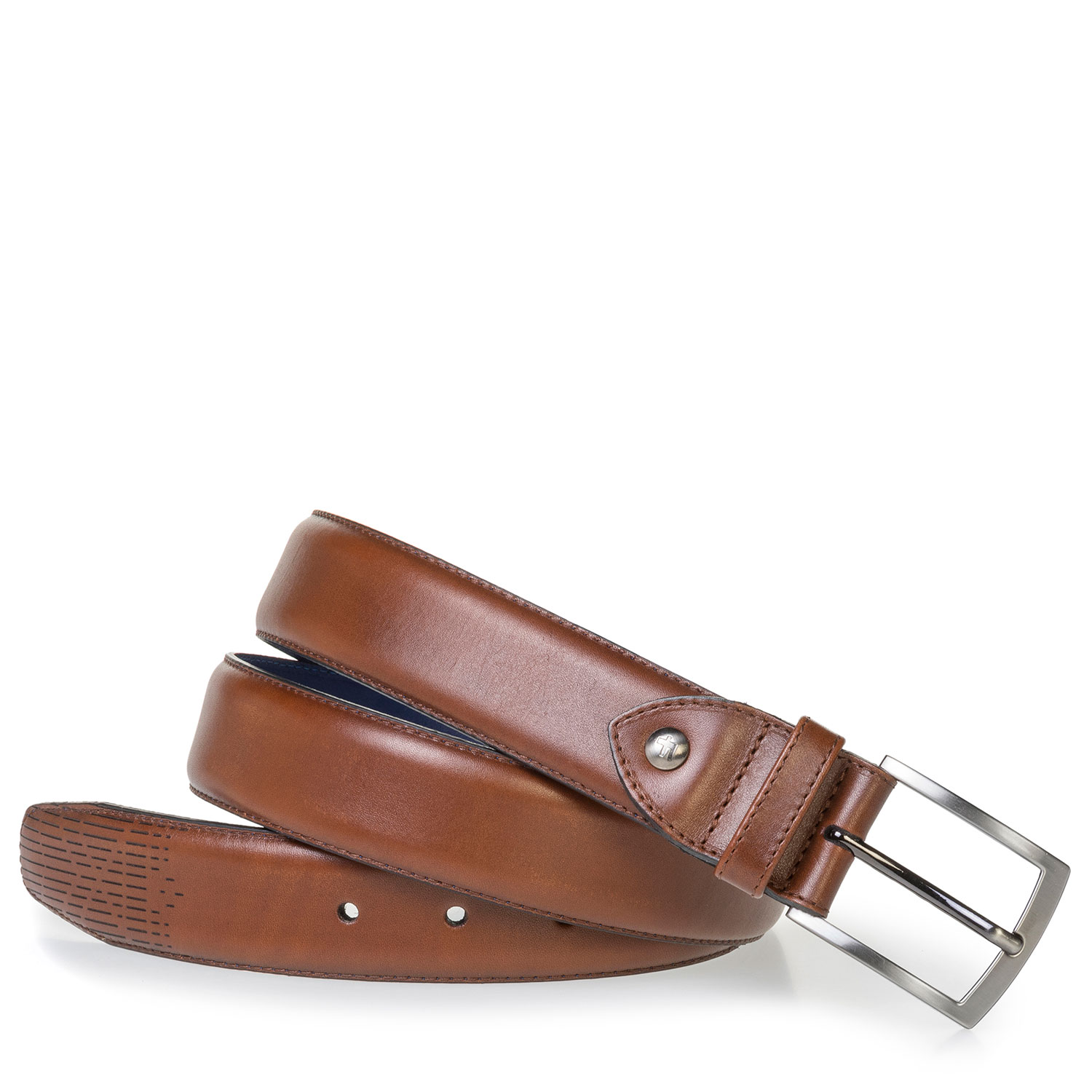 Men's cognac-coloured calf leather belt 75214/00 | Floris van Bommel ...