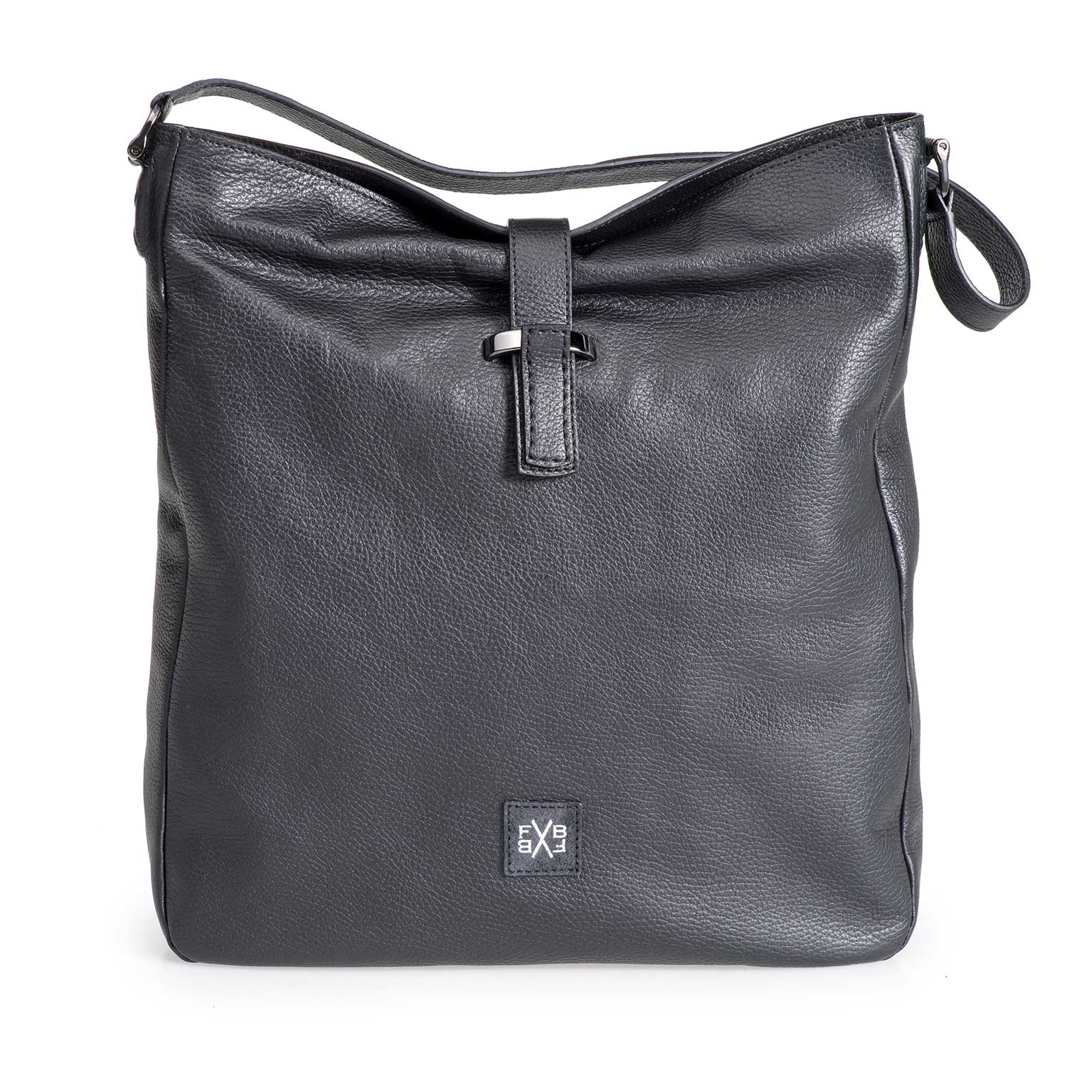89004/02 - Black nubuck leather shoulder bag 89004/02 - Black nubuck leather shoulder bag
