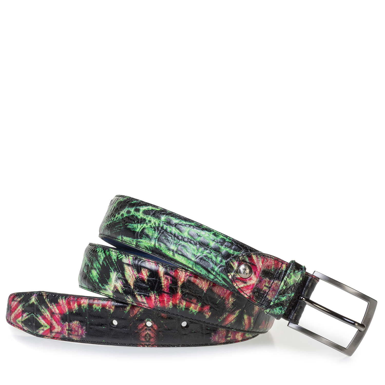 75200/95 - Premium green and pink leather belt 75200/95 - Premium green and pink leather belt