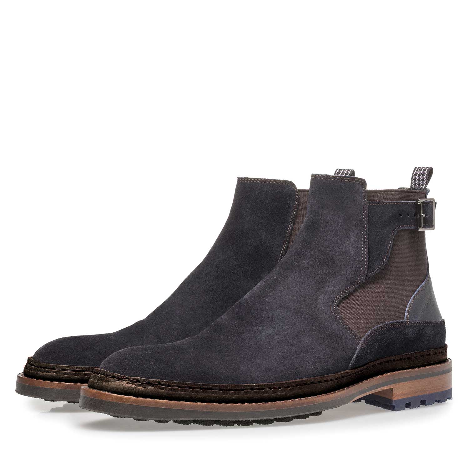 10529/05 - Dark blue suede Chelsea boot 10529/05 - Dark blue suede Chelsea boot