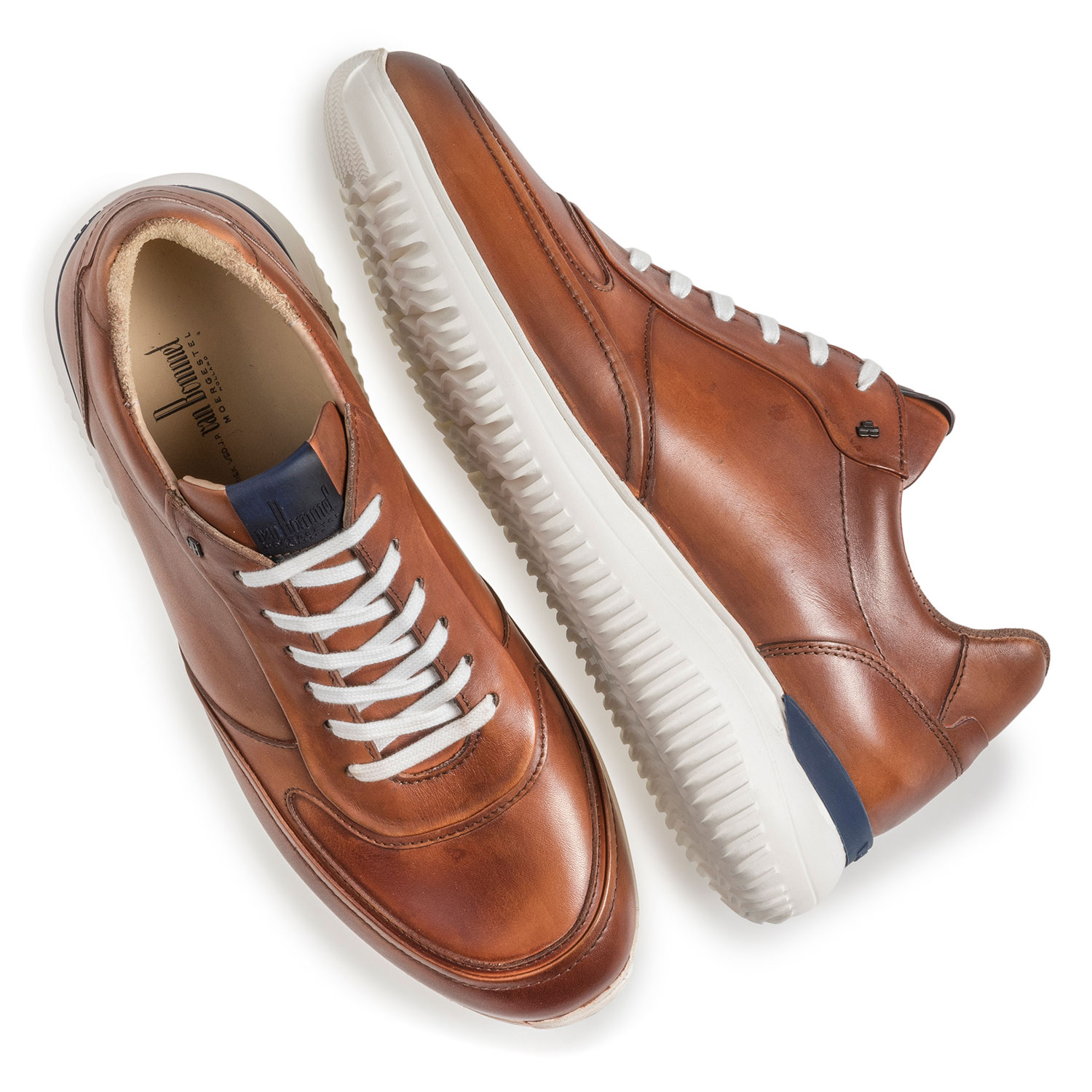 16306/05 - Dark cognac-coloured calf leather sneaker 16306/05 - Dark cognac-coloured calf leather sneaker