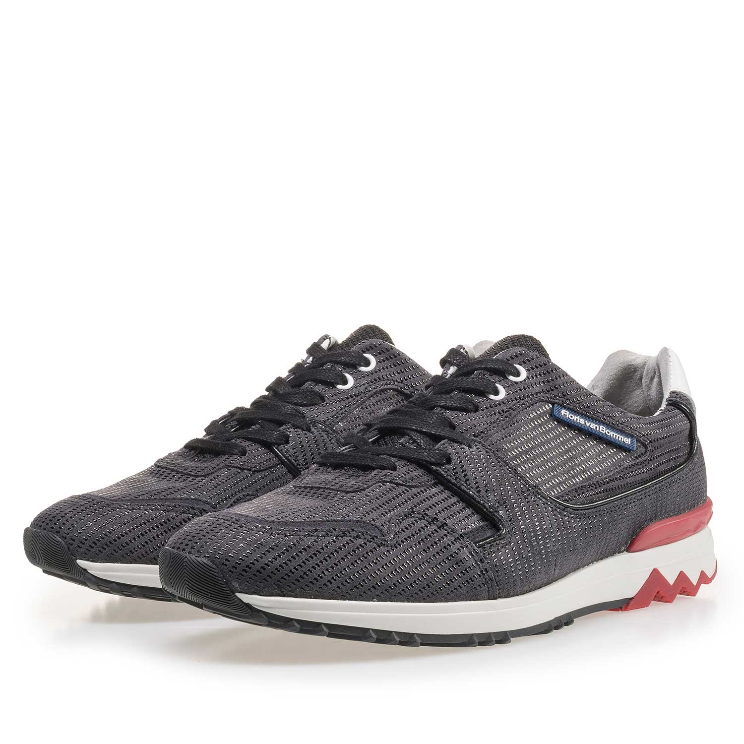 16220/05 - Dark grey, patterned leather sneaker 16220/05 - Dark grey, patterned leather sneaker