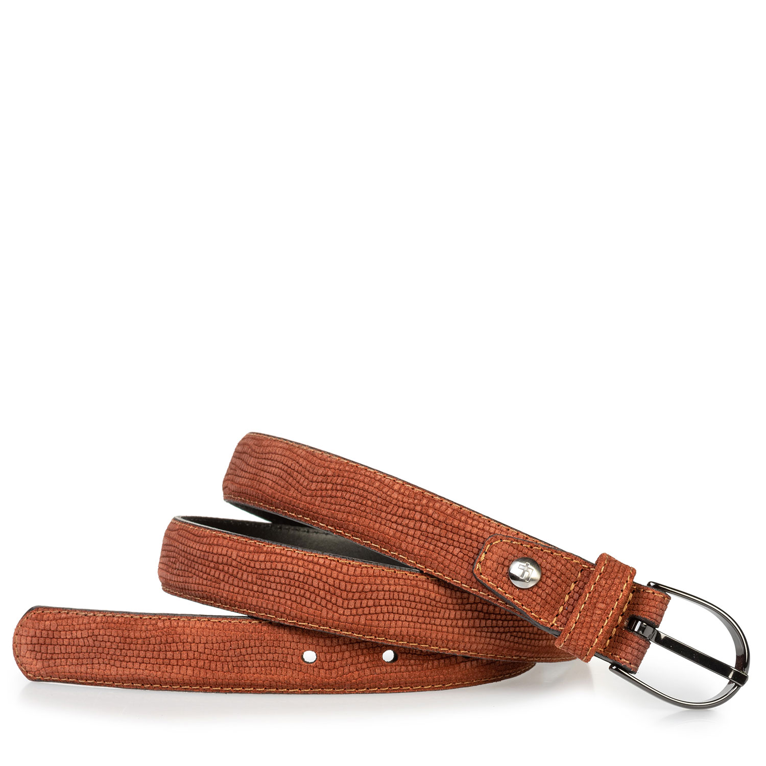 75813/95 - Women's belt suede leather brown 75813/95 - Women's belt suede leather brown