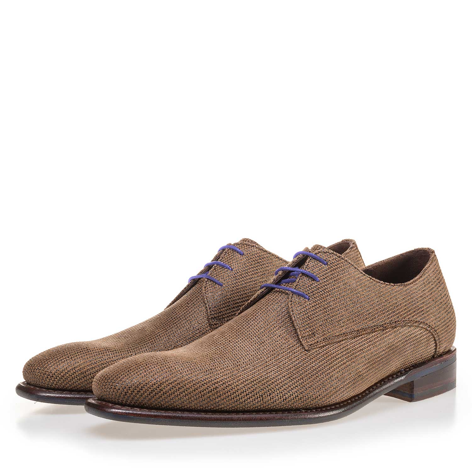 14859/00 - Brown lace shoe made of suede leather 14859/00 - Brown lace shoe made of suede leather