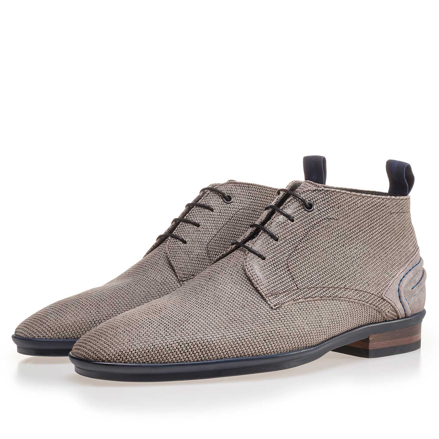10960/08 - Sand-coloured suede leather lace boot 10960/08 - Sand-coloured suede leather lace boot