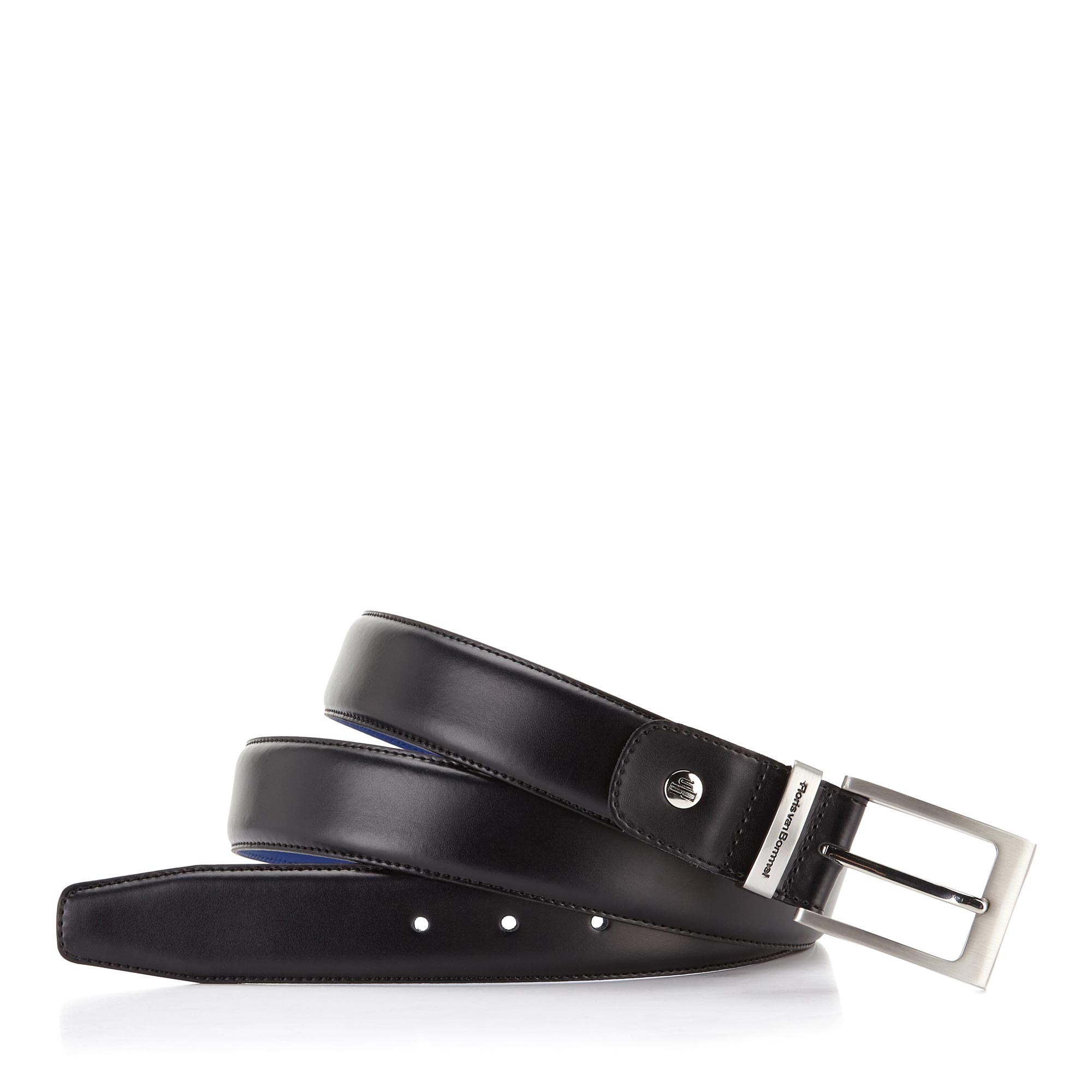75046/01 - Floris van Bommel black leather men's belt 75046/01 - Floris van Bommel black leather men's belt