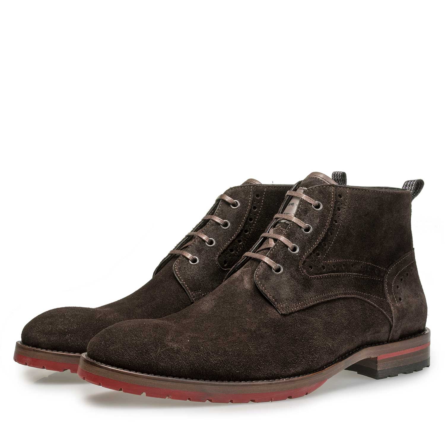 10317/06 - Brown suede leather lace boot 10317/06 - Brown suede leather lace boot