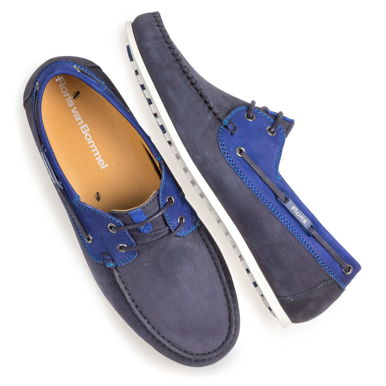 15035/12 - Blue nubuck leather boat shoe 15035/12 - Blue nubuck leather boat shoe