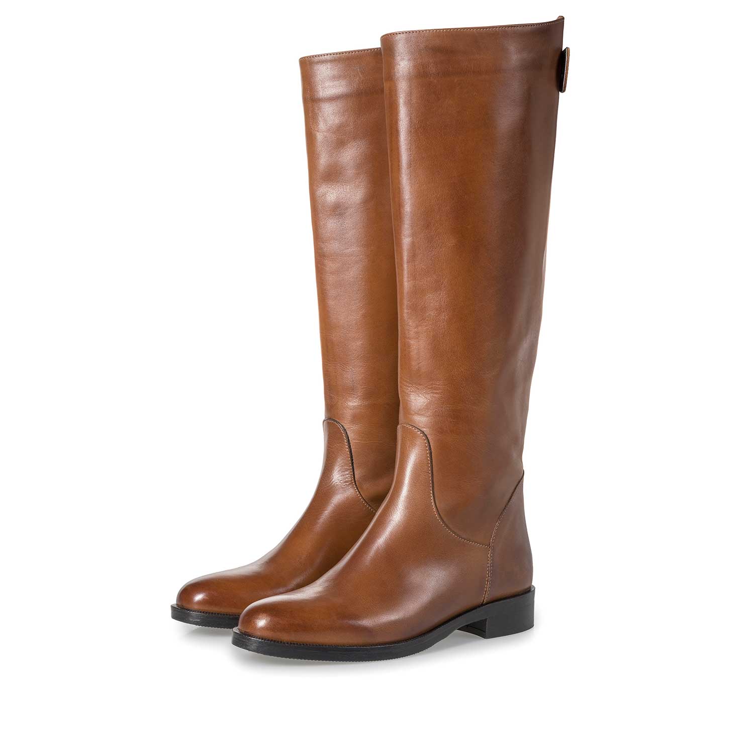 85715/02 - Cognac-coloured calf leather high boots 85715/02 - Cognac-coloured calf leather high boots