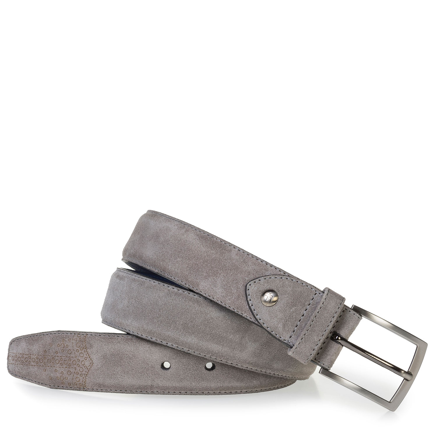 75213/02 - Light grey suede leather belt 75213/02 - Light grey suede leather belt