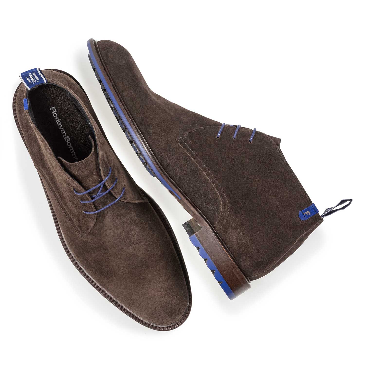 10203/17 - Dark brown calf suede lace shoe 10203/17 - Dark brown calf suede lace shoe