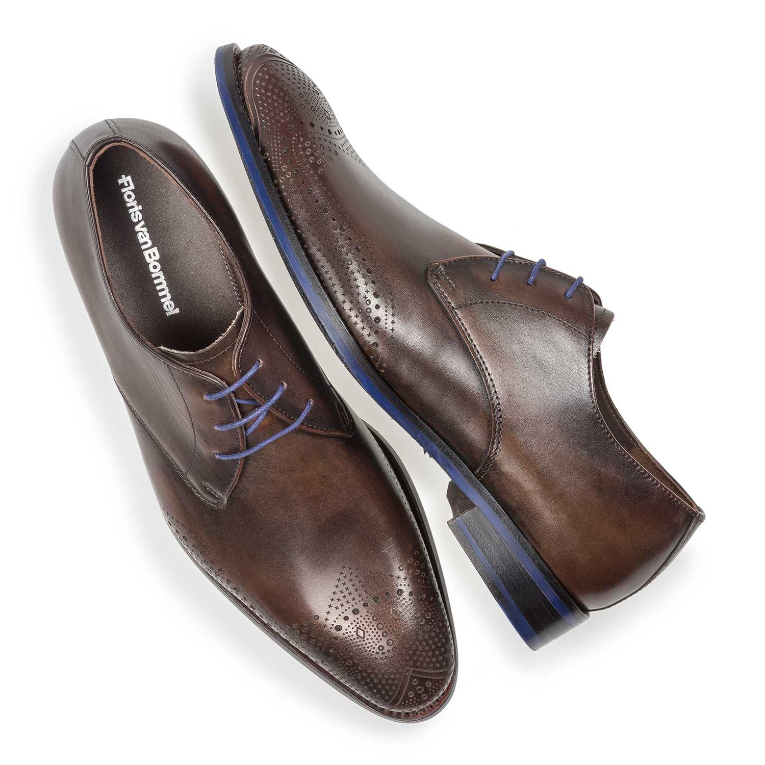 18175/02 - Dark brown calf leather lace shoe 18175/02 - Dark brown calf leather lace shoe