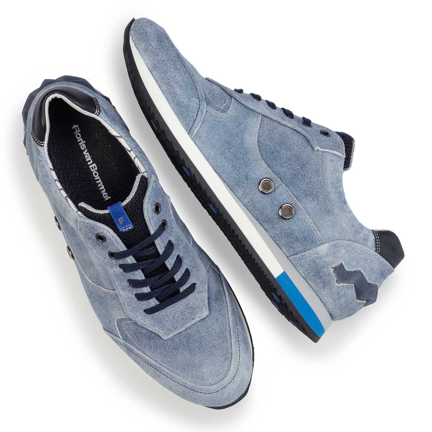 16223/00 - Light blue suede leather sneaker 16223/00 - Light blue suede leather sneaker