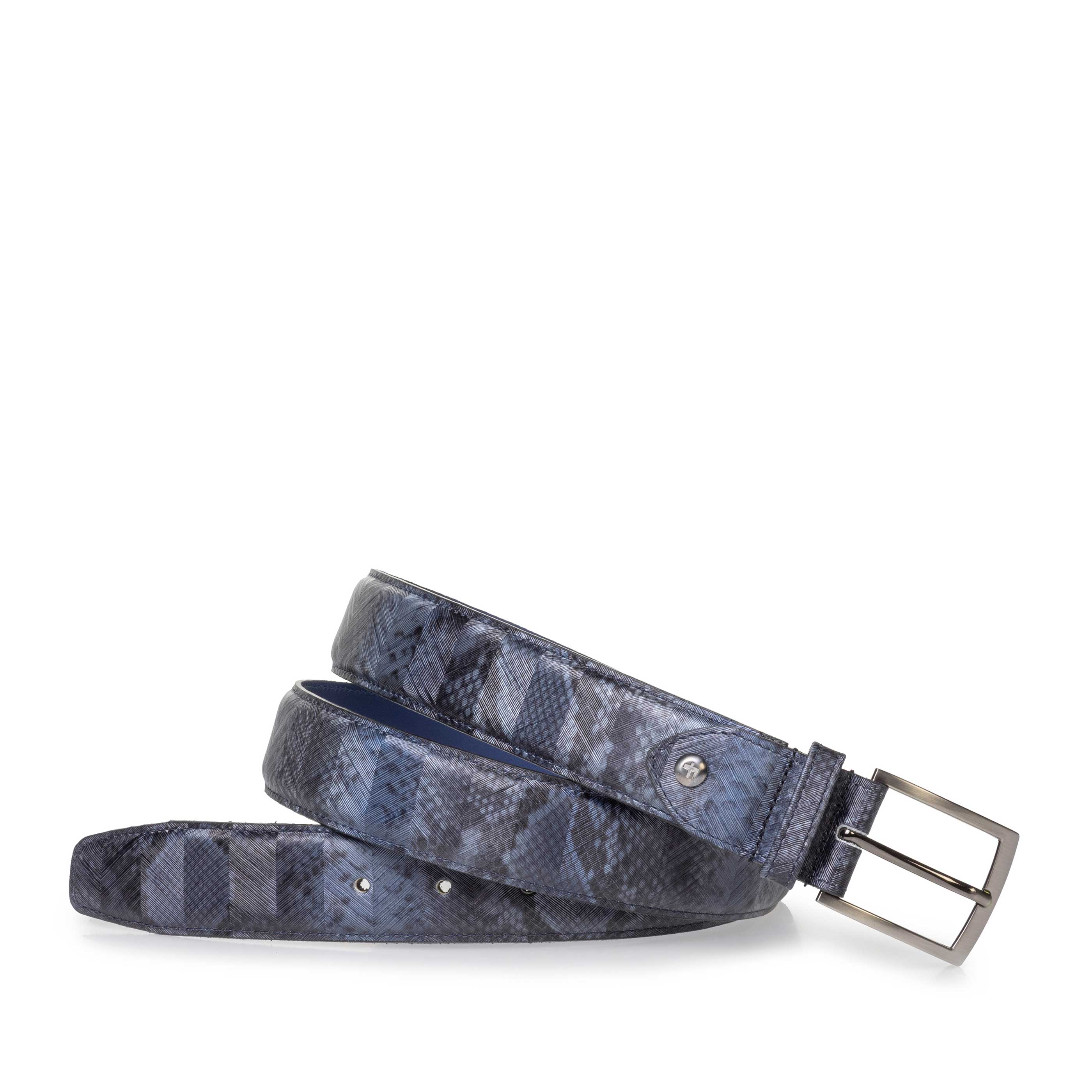 75201/89 - Grey patent leather belt with snake print 75201/89 - Grey patent leather belt with snake print