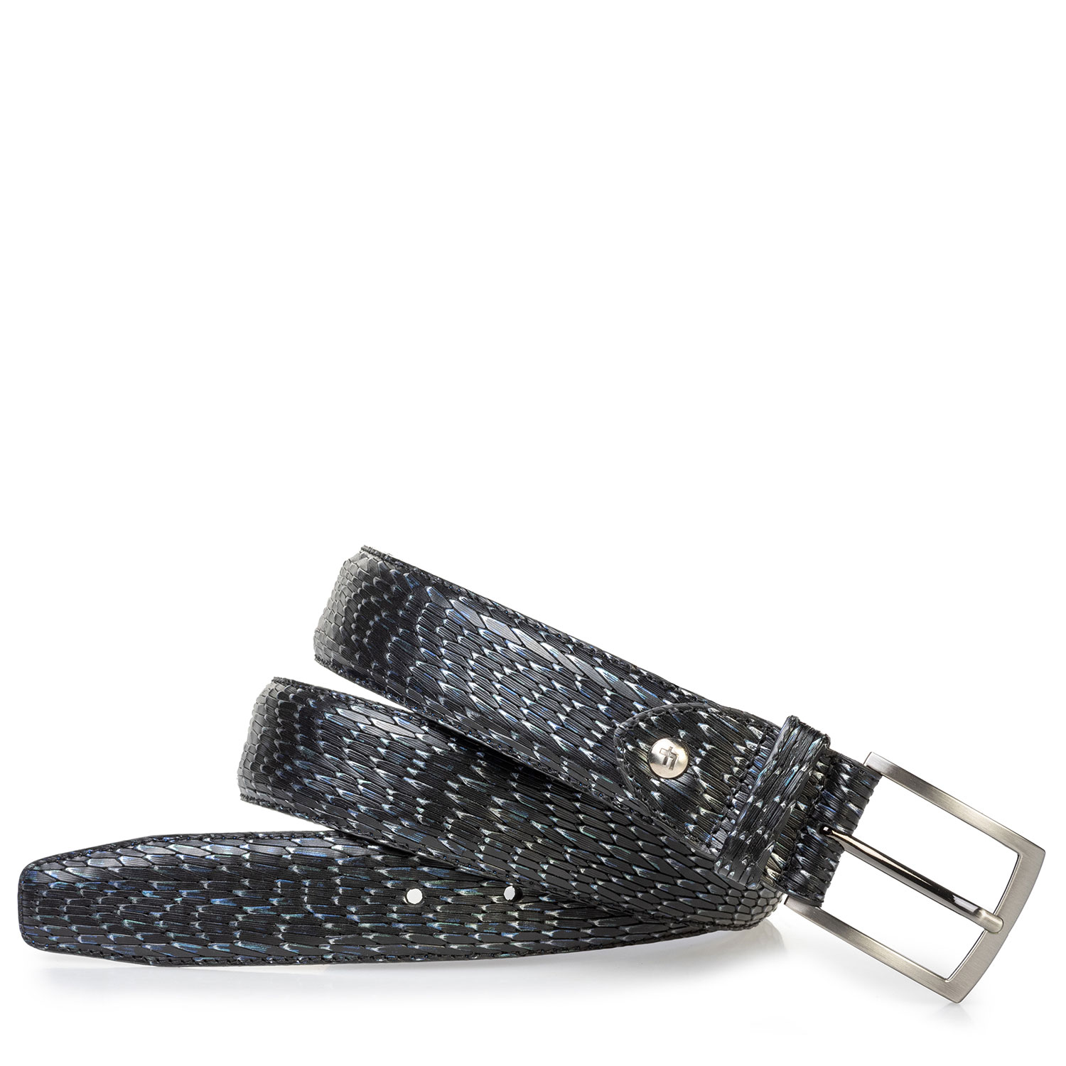 75203/13 - Leather belt metallic green 75203/13 - Leather belt metallic green
