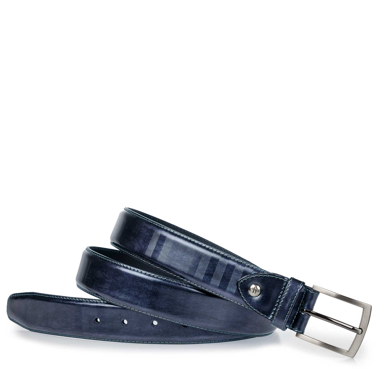 75190/02 - Blue Premium patent leather belt 75190/02 - Blue Premium patent leather belt