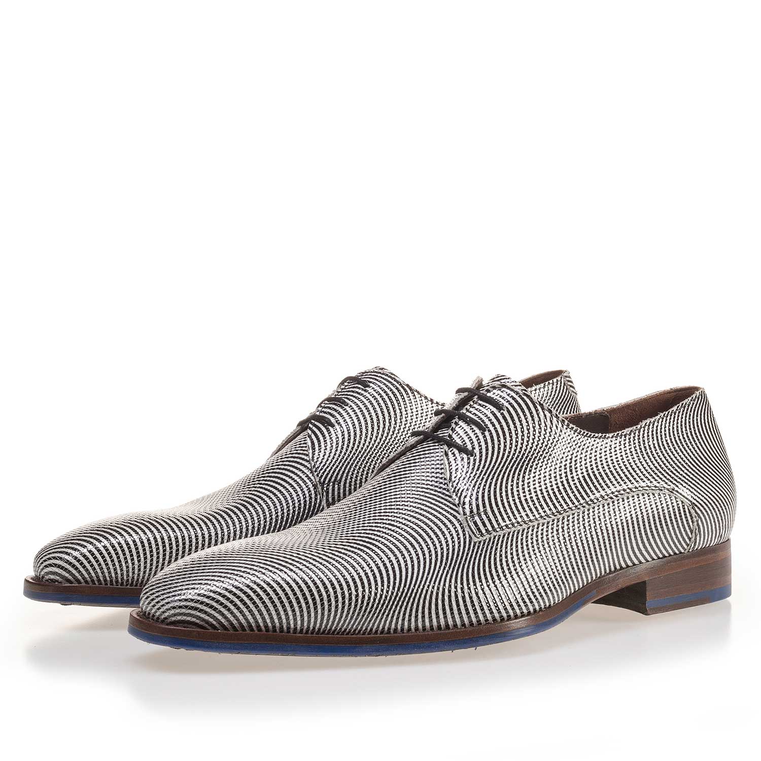 14146/01 - Black/White, patent leather lace shoe 14146/01 - Black/White, patent leather lace shoe