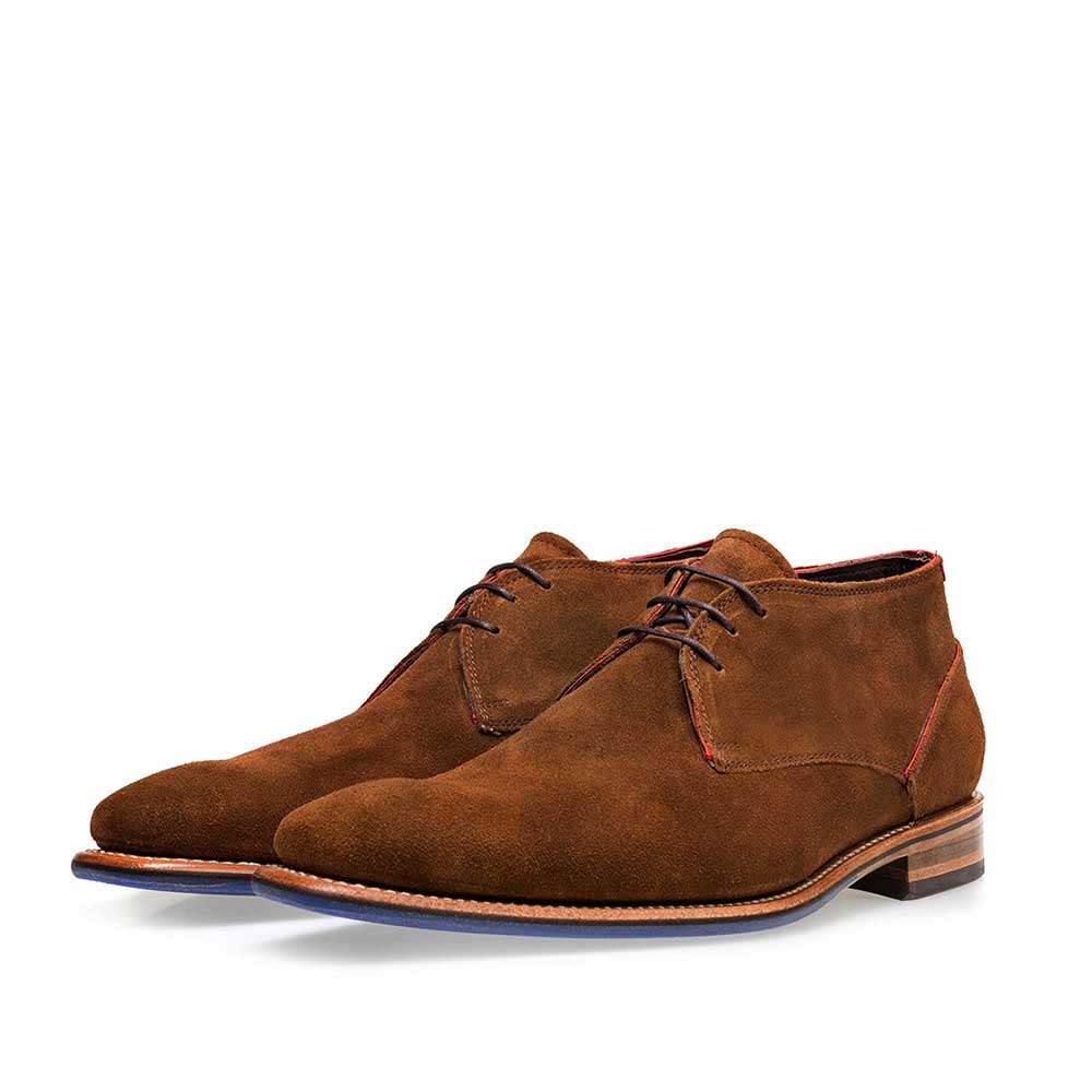 10673/07 - Floris van Bommel brown suede men's lace-up boot 10673/07 - Floris van Bommel brown suede men's lace-up boot