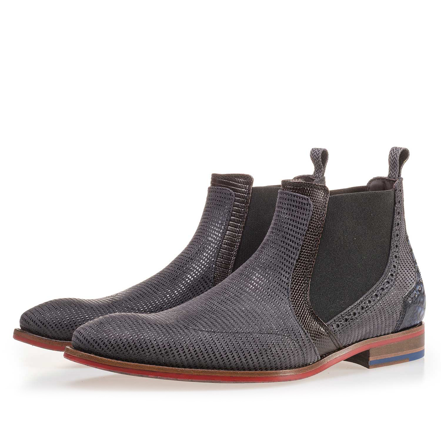 10455/00 - Dark grey suede leather Chelsea boot 10455/00 - Dark grey suede leather Chelsea boot