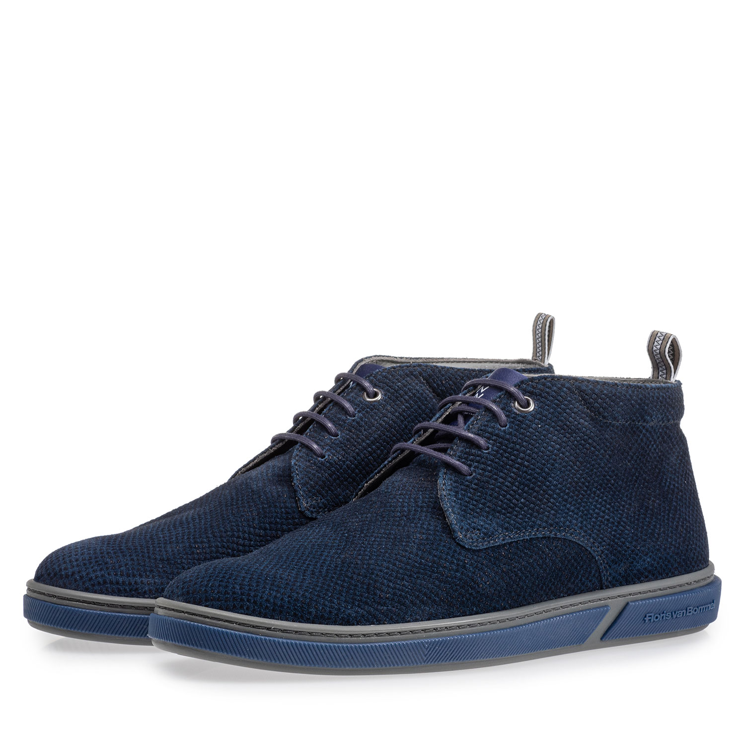 20350/16 - Lace boot blue with print 20350/16 - Lace boot blue with print
