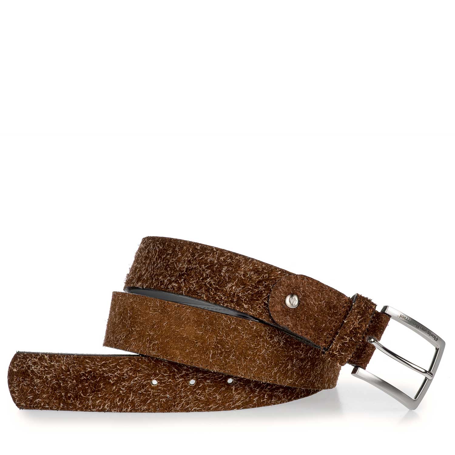 75191/02 - Brown rough suede leather belt 75191/02 - Brown rough suede leather belt